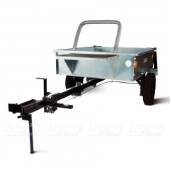 Тележка прицепная ТПМ-350-01 оцинкованная разборная с механизмом опрокидывания для мотоблоков RedVerg в Ростове-на-Дону