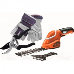 Ножницы аккумуляторные для травы Black+Decker GSL 700 KIT-QW в Ростове-на-Дону