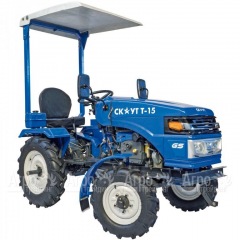 Многофункциональный минитрактор Garden Scout (Скаут) T-15DIF VT + почвофреза + двухкопрусный плуг + навес в Ростове-на-Дону