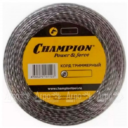 Корд триммерный Champion Tri-twist 3.0мм, 50м (витой треугольник)+нож  в Ростове-на-Дону
