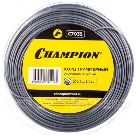 Корд триммерный Champion Aluminium 2.7мм, 72м (круглый)+нож  в Ростове-на-Дону