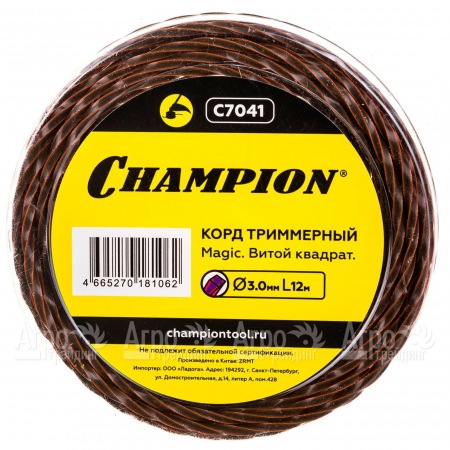 Корд триммерный Champion Magic 3мм, 12м (витой квадрат)  в Ростове-на-Дону