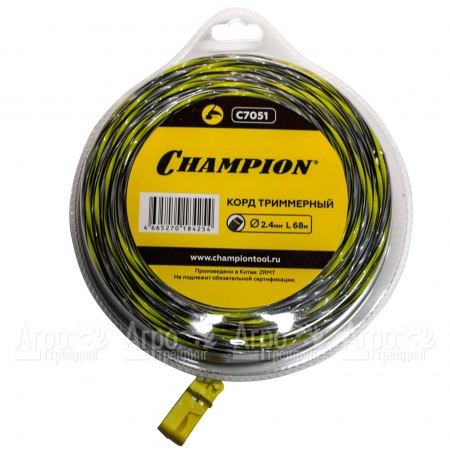 Корд триммерный Champion Tornado 2.4мм, 68м (витой квадрат)+нож  в Ростове-на-Дону
