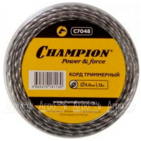 Корд триммерный Champion Tri-twist 3.0мм, 12м (витой треугольник)  в Ростове-на-Дону